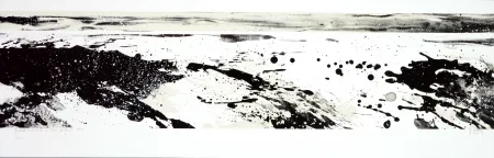 Litografia Stholl - Roches & roll à contre vague 1 / N&B