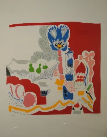 Litografia Stocker - Rotes Stillleben II