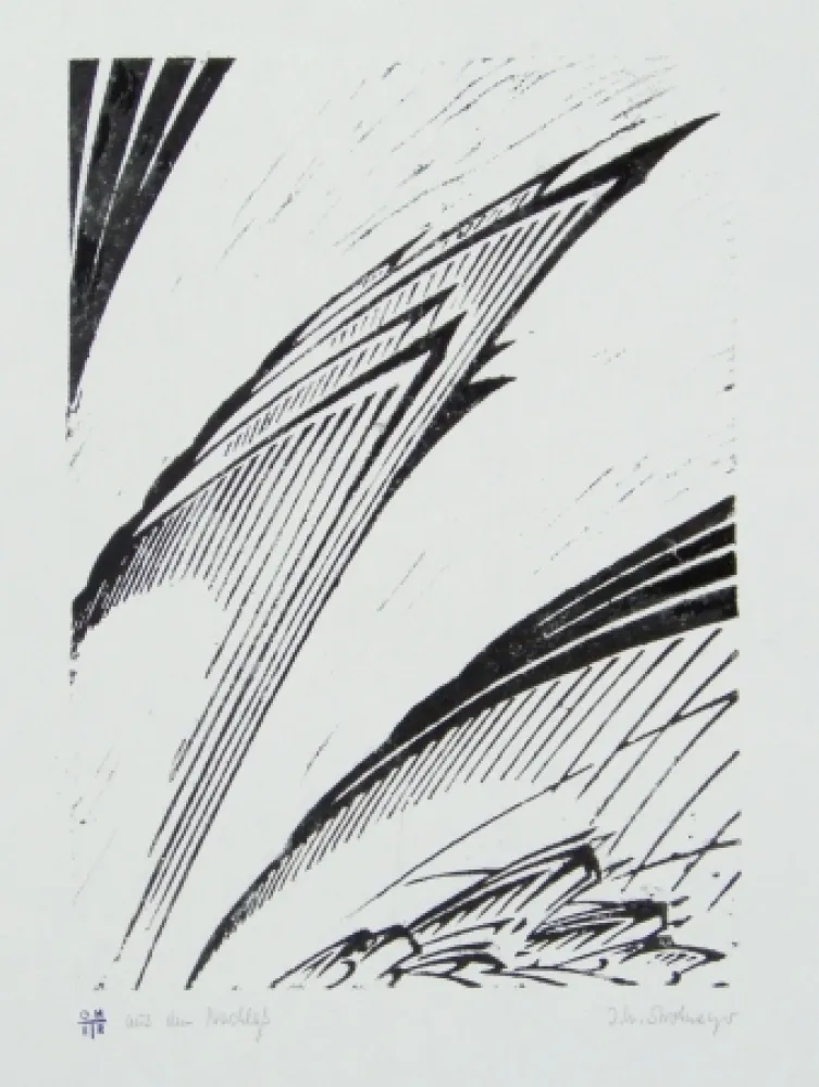 Linogravura Strohmeyer - Chilehaus (