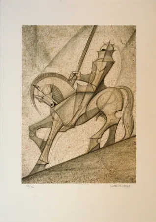 Litografia Subirachs - Sant Jordi