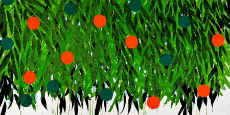 Serigrafia Sultan - Mimosa in Orange and Green