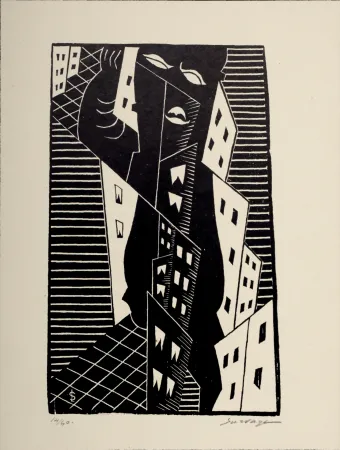 Xilogravura Survage - Composition surréaliste 14/60 (E), c. 1930s