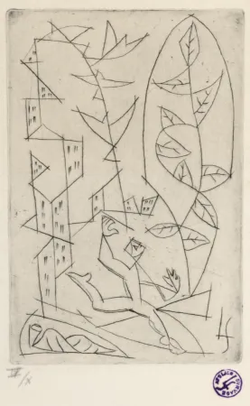 Água-Forte Survage - Composition surréaliste (B), c. 1930s