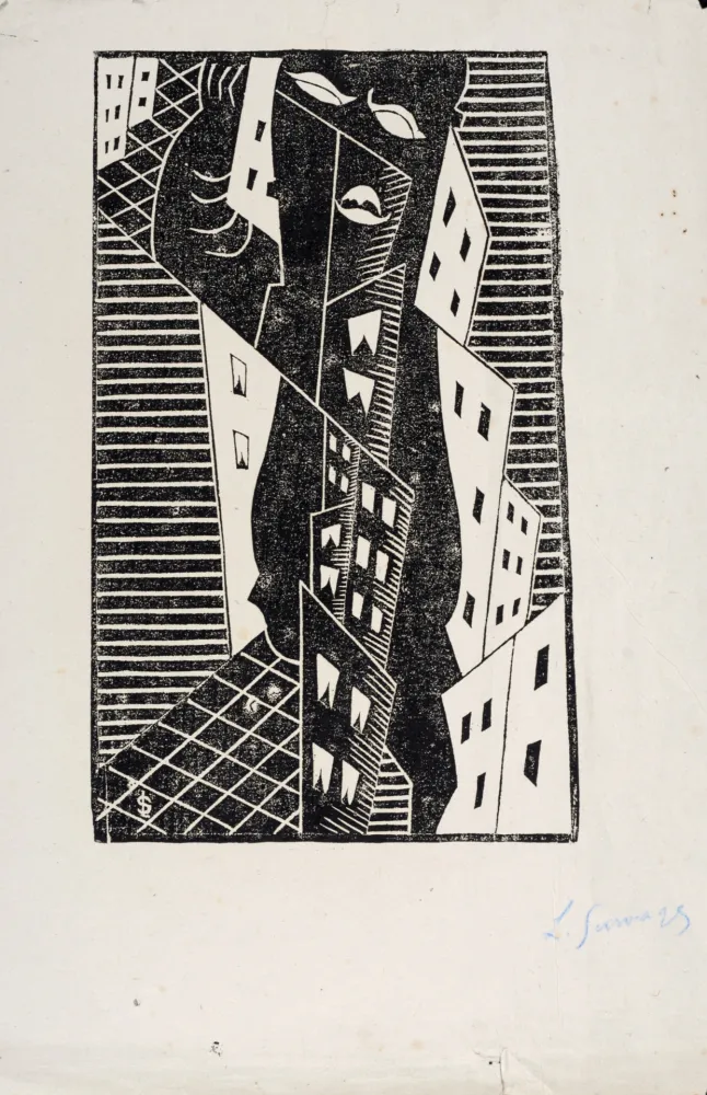 Xilogravura Survage - Composition surréaliste (E), c. 1930s