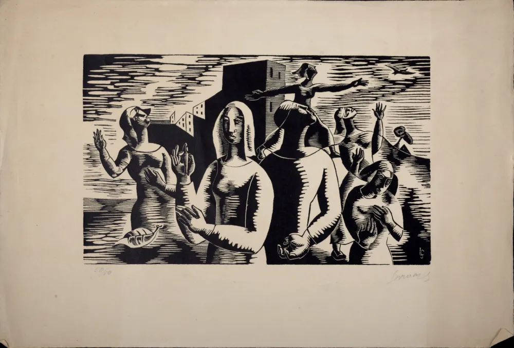 Xilogravura Survage - Composition surréaliste (F), c. 1930s