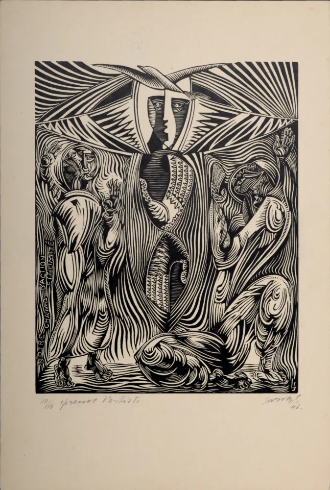 Heliogravura Survage - Composition surréaliste XLII, 1946