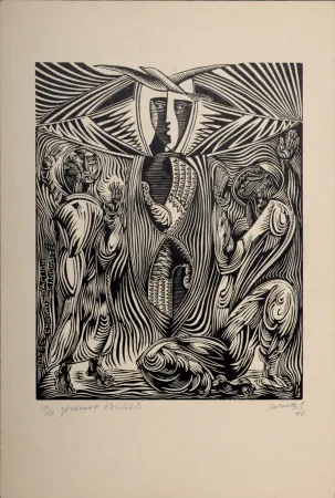 Heliogravura Survage - Composition surréaliste XLII, 1946