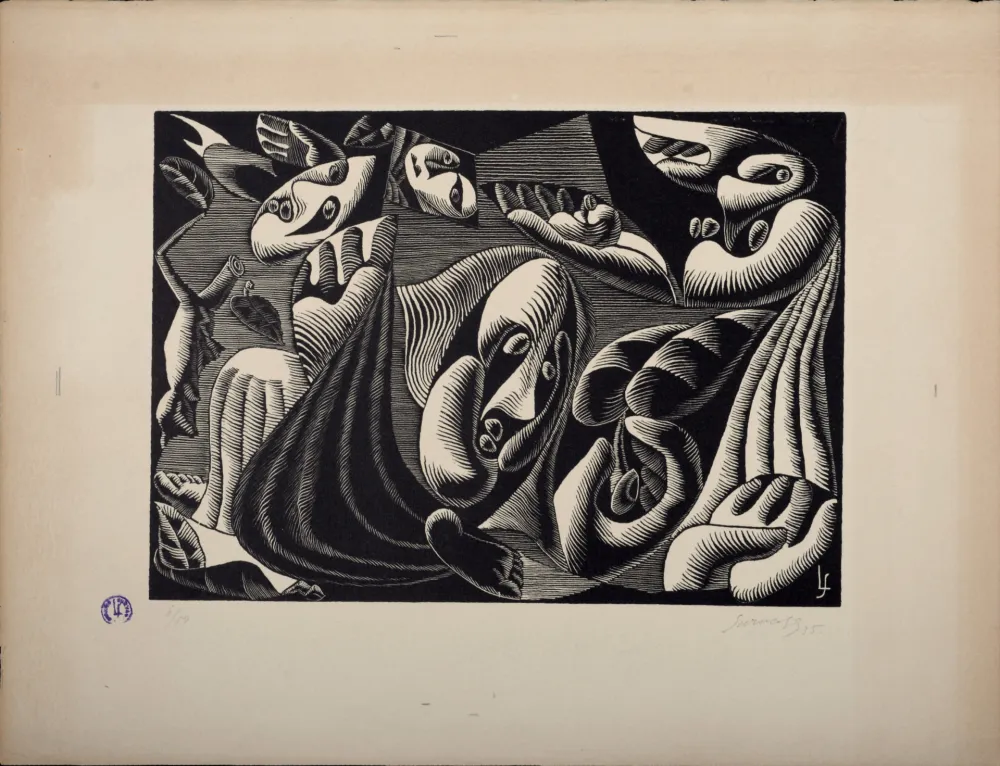Xilogravura Survage - Composition surréaliste XXII (2), 1935