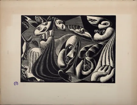 Xilogravura Survage - Composition surréaliste XXII (2), 1935