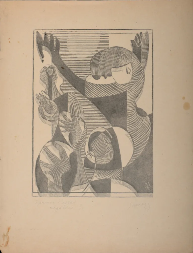 Xilogravura Survage - Composition surréaliste XXIV (1), 1934