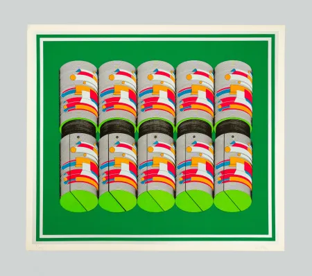 Serigrafia Sutej - Geometrico mobile (verde)