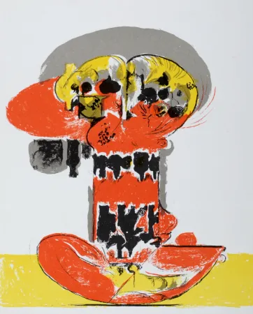 Litografia Sutherland - Composition pour XXème siècle, 1972