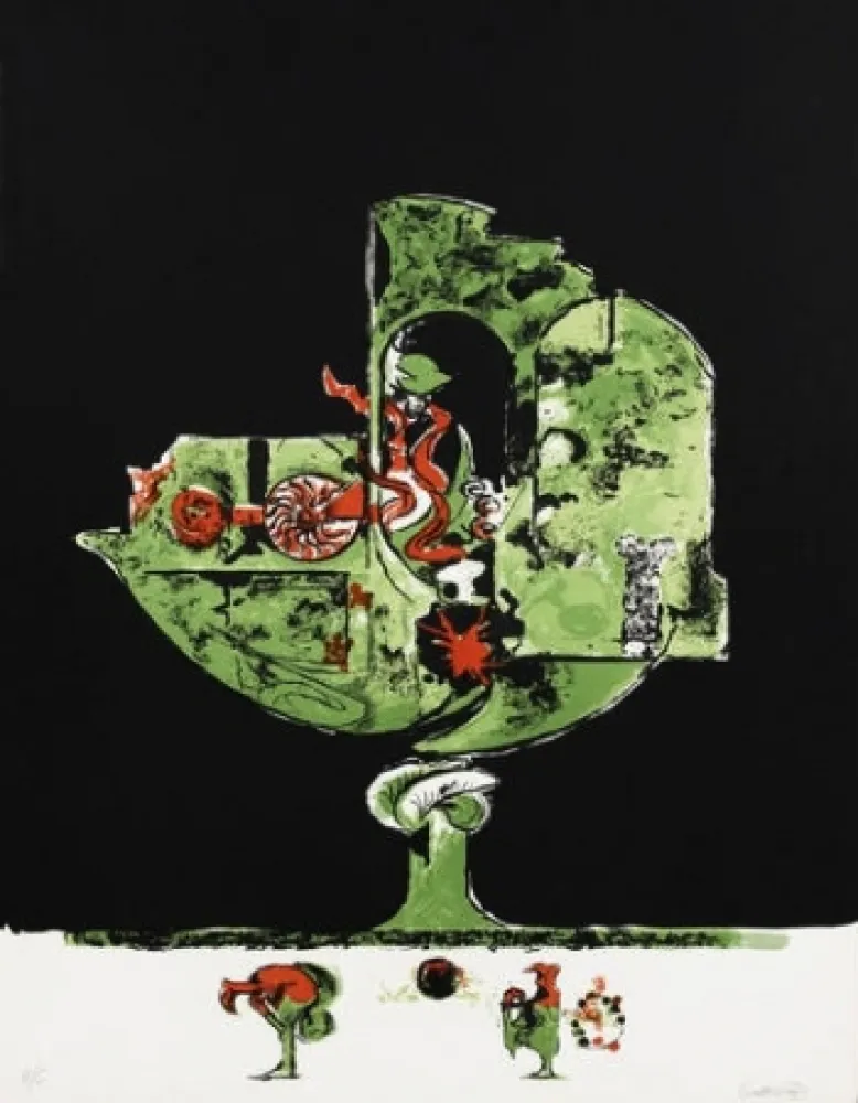 Litografia Sutherland - Flames in a Rock Form II