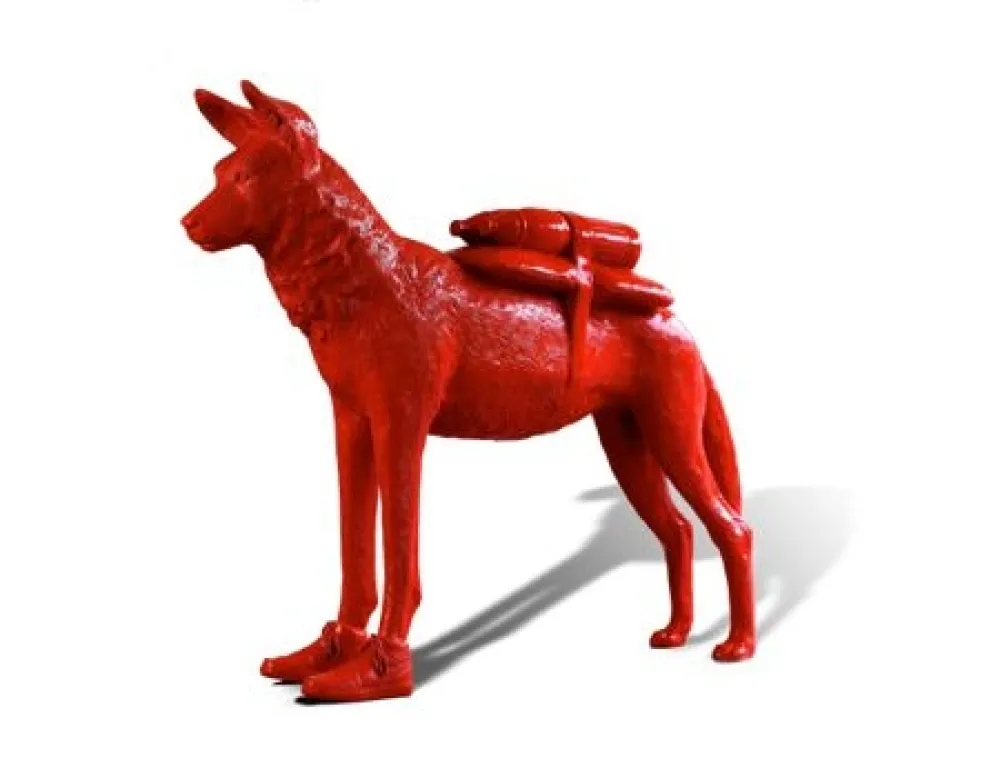 Múltiplo Sweetlove - African dog with shoes and water bottles