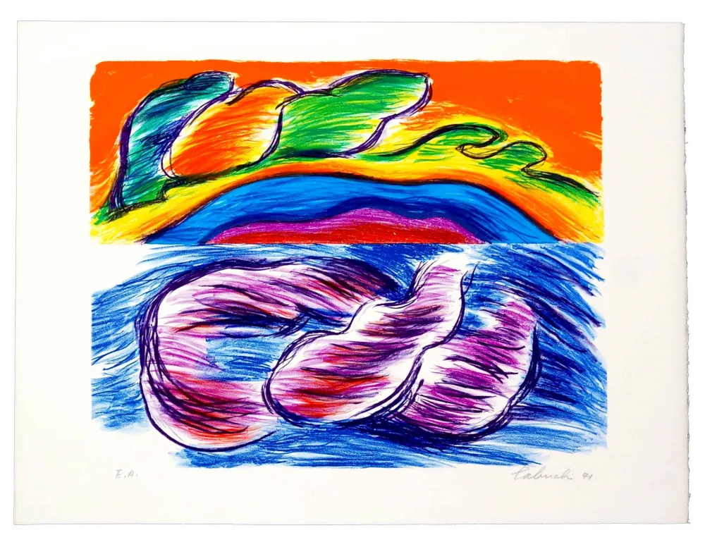 Litografia Tabuchi - Sans titre