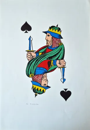 Litografia Tabusso - Re di picche