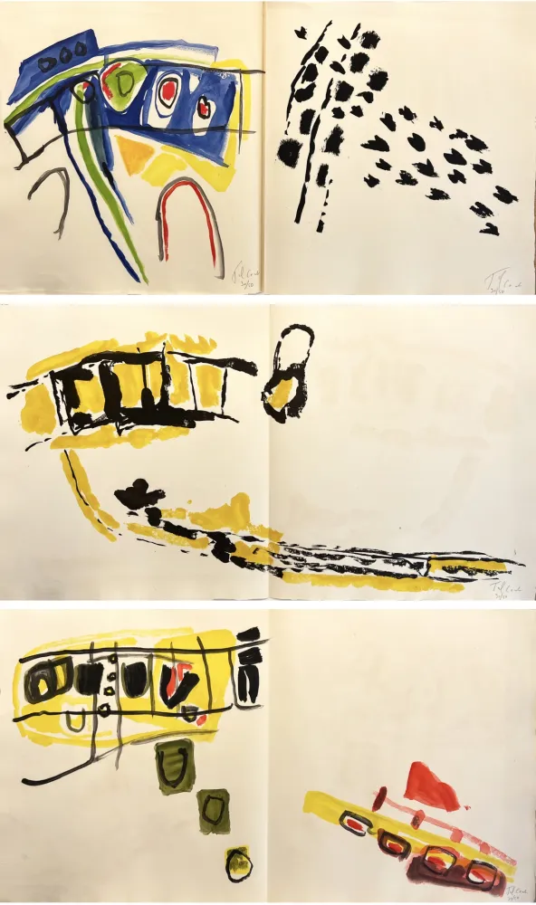 Livro Ilustrado Tal Coat - A. Du Bouchet : SUR LE PAS, avec suite signée par Tal-Coat (1959)