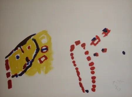 Litografia Tal Coat - En grimpant