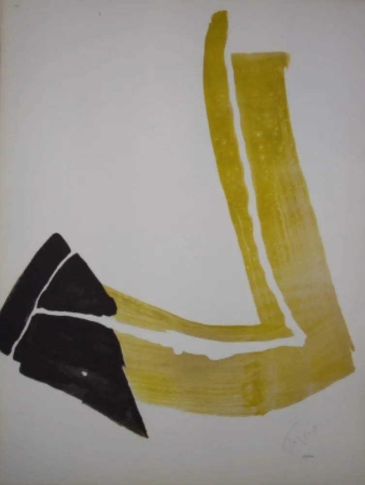 Litografia Tal Coat - Penchée