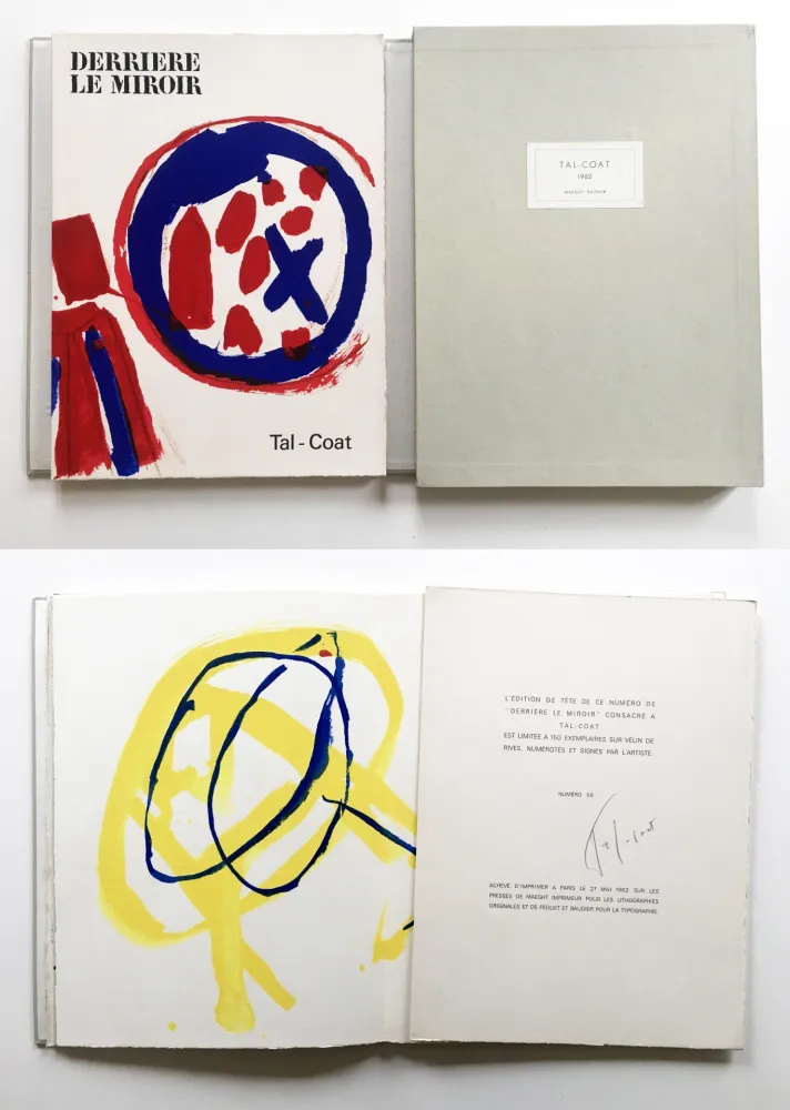 Livro Ilustrado Tal Coat - TAL COAT. DERRIÈRE LE MIROIR N° 131. Mai 1962. TIRAGE DE LUXE SIGNÉ.