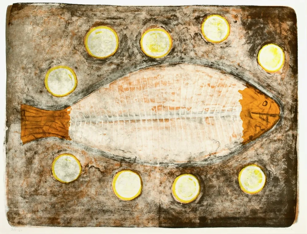 Litografia Tamayo - Demi Poisson (Half fish)
