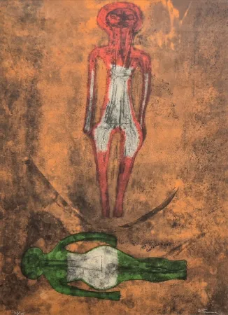 Litografia Tamayo - Dos Figuras