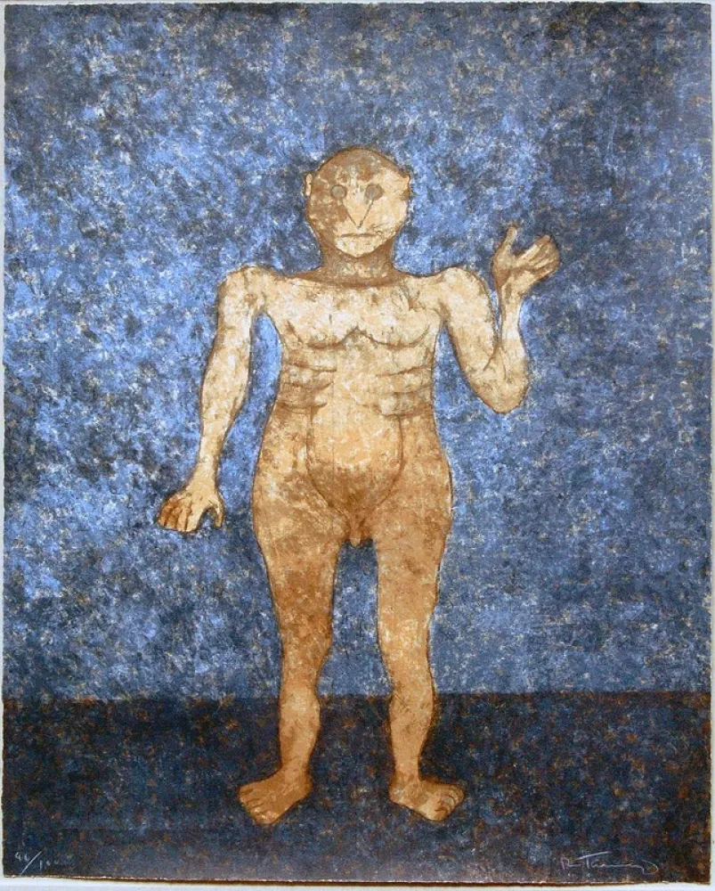 Serigrafia Tamayo - Hombre en ocre 