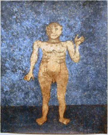 Serigrafia Tamayo - Hombre en ocre 