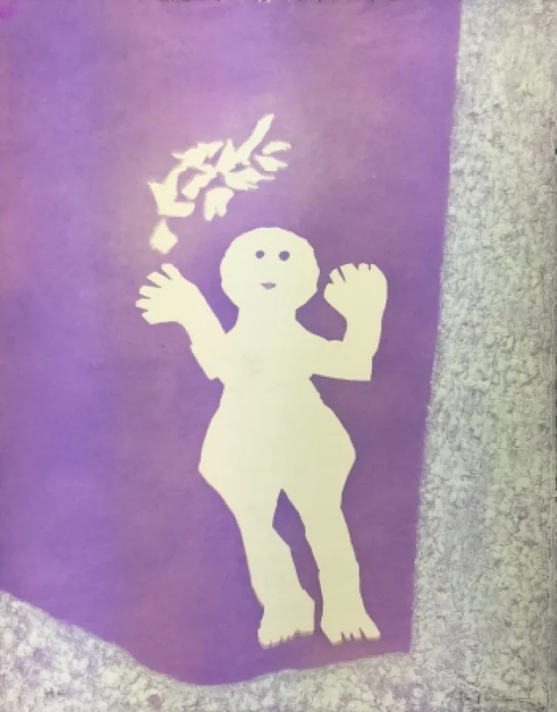 Gravura Tamayo - NIÑO CON PAJARO