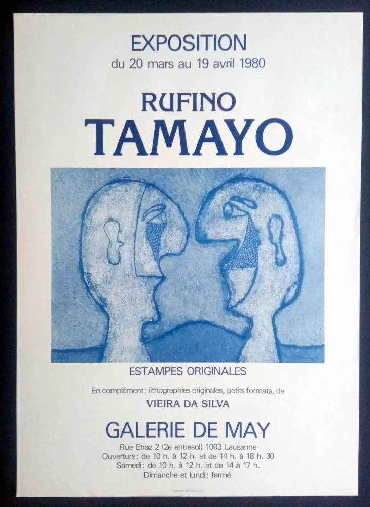 Cartaz Tamayo - Tamayo - Estampes Originales - Galerie de May 1980