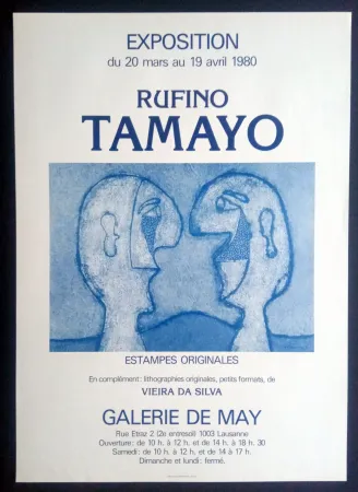 Cartaz Tamayo - Tamayo - Estampes Originales - Galerie de May 1980