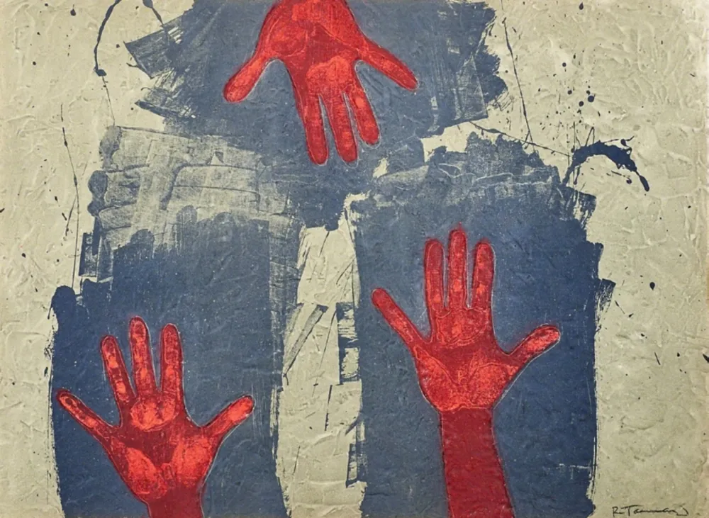 Múltiplo Tamayo - Tres Manos En Rojo, P. 260