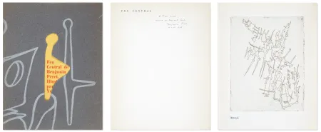 Água-Forte Tanguy -  Yves TANGUY, Yves et Benjamin PÉRET. FEU CENTRAL. Paris, K. éditeur, 1947