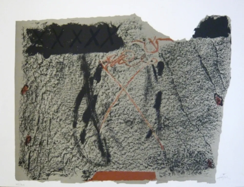 Litografia Tàpies - Composition