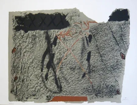 Litografia Tàpies - Composition
