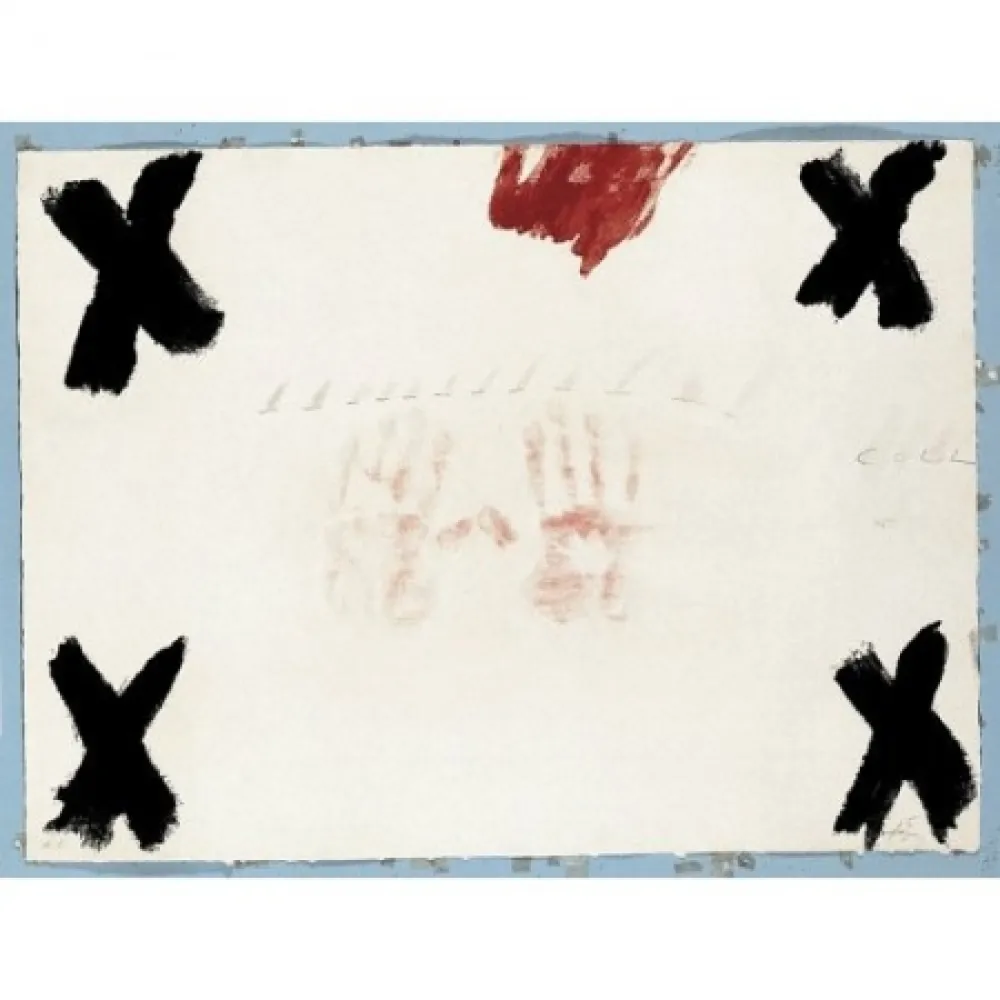 Gravura Tàpies - Dues mans	