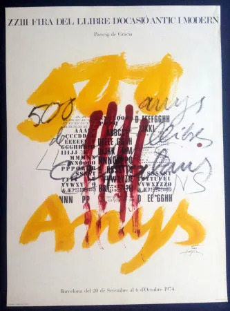 Cartaz Tàpies - Fira del llibre Antíc i Modern