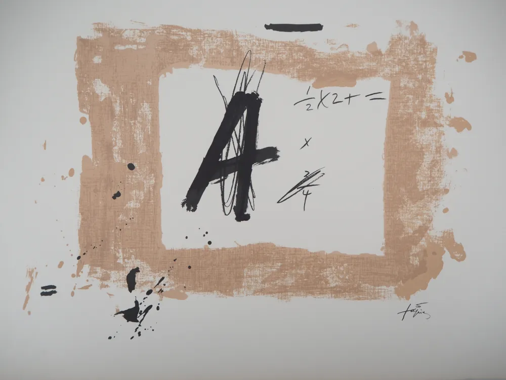 Litografia Tàpies - Formules, Errances mathématiques