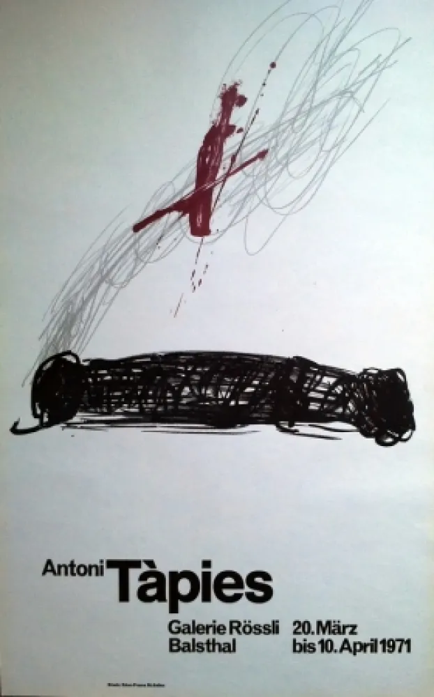 Cartaz Tàpies - GALERIE ROSSLI. 300 EJ. GALFETTI 247.