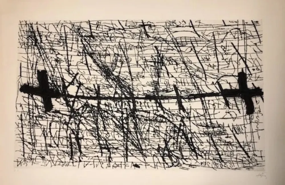 Água-Forte Tàpies - Graphismes et deux croix