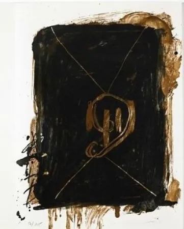 Litografia Tàpies - Jean Cassou: vingt-deux poèms