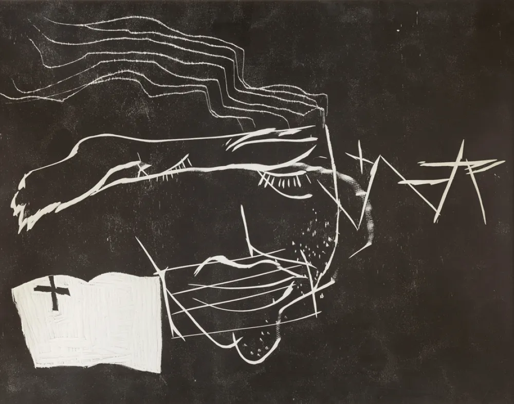 Xilogravura Tàpies - Le lecteur