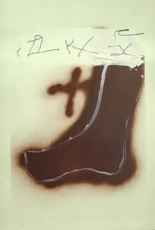Litografia Tàpies - Pied Marron