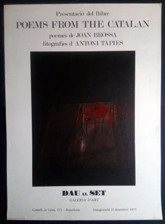 Cartaz Tàpies - Poems from the Catalan - Tàpies / Brossa 1973