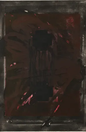 Gravura Tàpies - Symétrique noir 