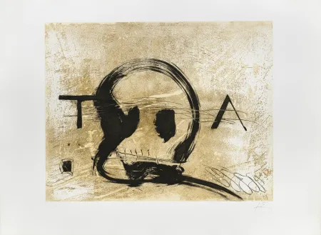 Gravura Tàpies - T.A. 