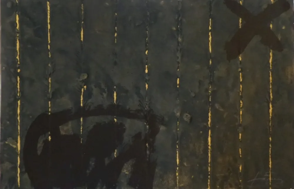 Gravura Tàpies - Vertical plegat