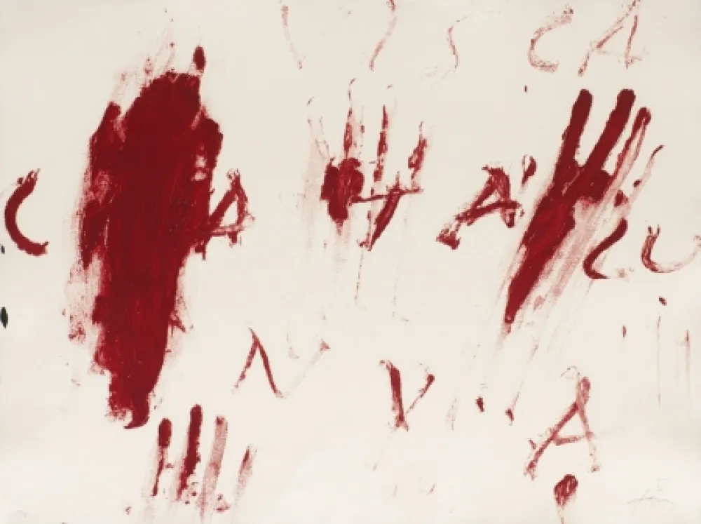 Gravura Tàpies - Visca Catalunya	