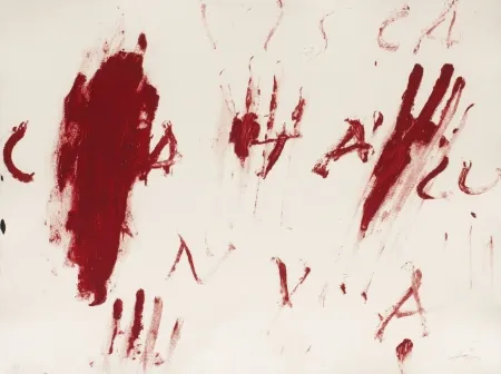 Gravura Tàpies - Visca Catalunya	