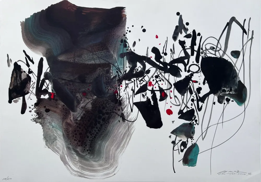 Litografia Teh-Chun - Olympic suite - Centennial 